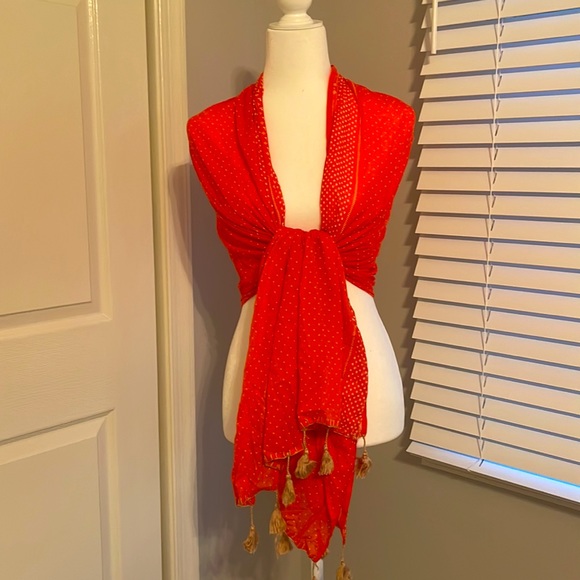 Women’s cotton blend fashion scarf / wrap - Picture 2 of 3